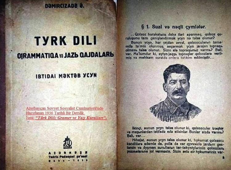 1936 Azerbaycan dili  Türkçe